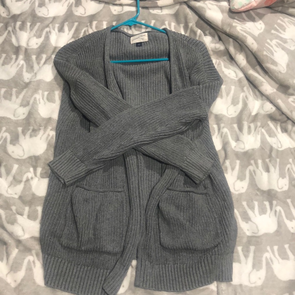 Gray cardigan